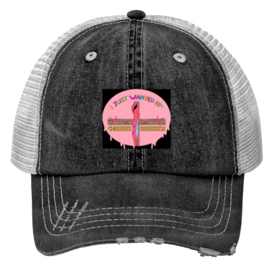 Discover Alan From Smiling Friends - I Just Wanted My Cheeeeese Print Trucker Hats