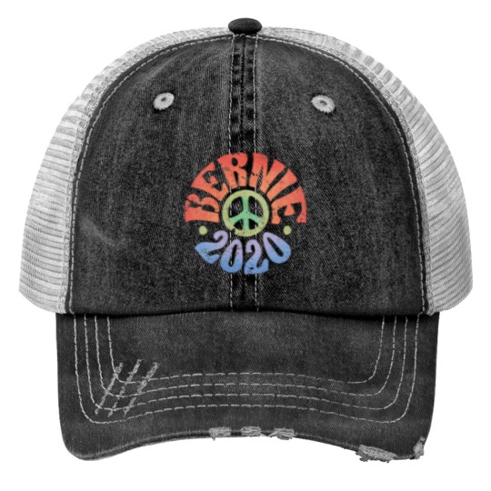 Discover Bernie 2020 Bernie Sanders Print Trucker Hats