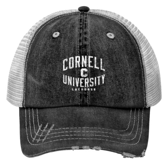 Discover Lacrosse Gift Cornell Big Red Lacrosse Vintage Arch Team Color Print Trucker Hats