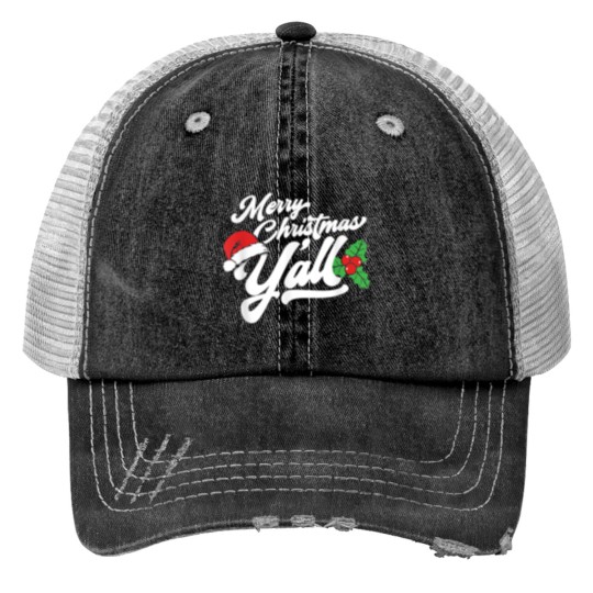 Discover Merry Christmas Y 39 All Funny Country Southern Holiday Print Trucker Hats