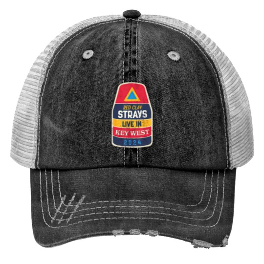 Discover red clay strays Print Trucker Hats