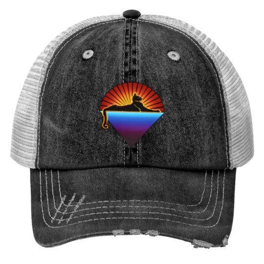 Discover Cats Under The Stars Print Trucker Hats