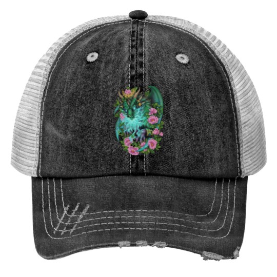 Discover Ysera the Dreamer Green Dragon Aspect Print Trucker Hats