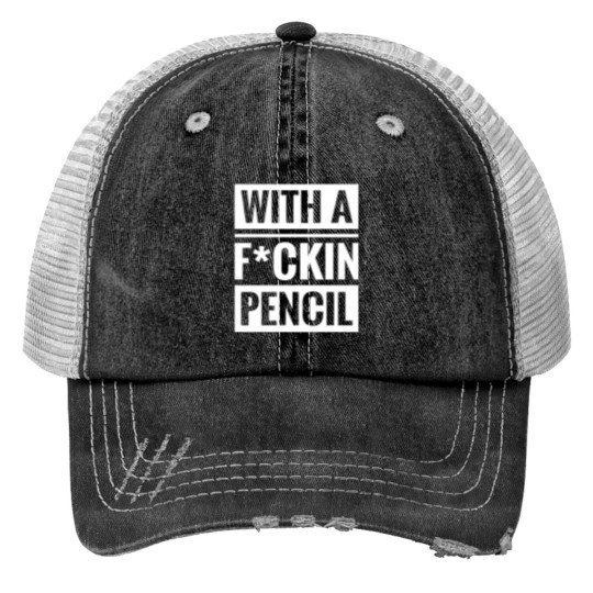 Discover With a Fckin pencil - The Boogeyman Print Trucker Hats