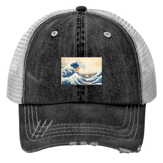 Discover Wave Capy bara Surfing Rodent Print Trucker Hats