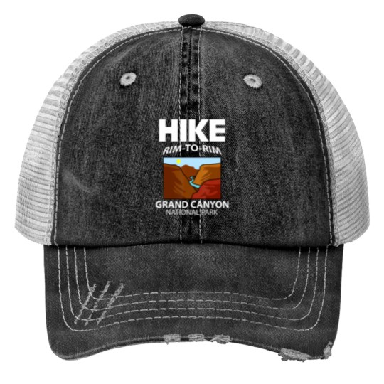 Discover rim to rim grand canyon national park Arizonna hike Print Trucker Hats