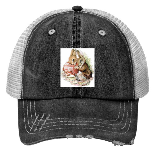 Discover BENJAMIN BUNNY STUMBLED UPON PETER RABBIT from the tale of Benjamin Rabbit Print Trucker Hats