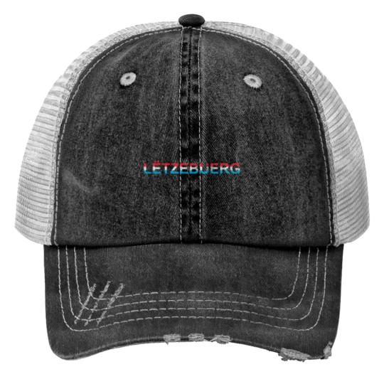 Discover Luxembourg Flag Letzebuerg Print Trucker Hats