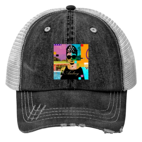 Discover Audrey Hepburn Script Print Trucker Hats