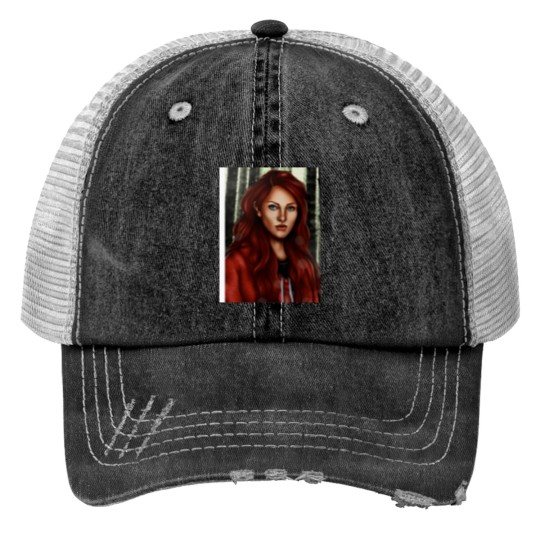Discover Scarlet Benoit Baseball ¾ Sleeve Print Trucker Hats