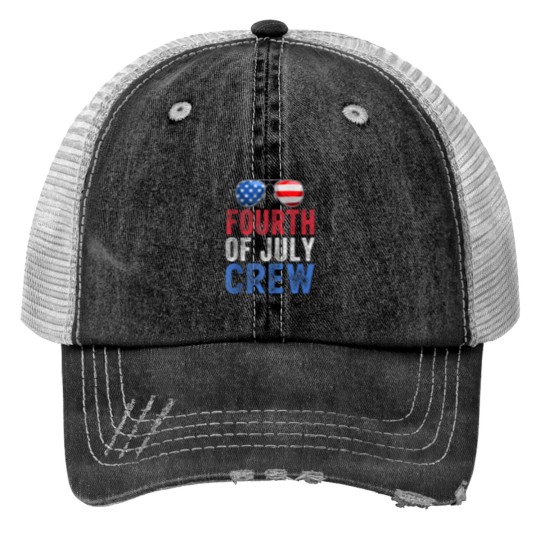 Discover Fourth Of July Crew Matching Family Outfits Men Women Print Trucker Hats