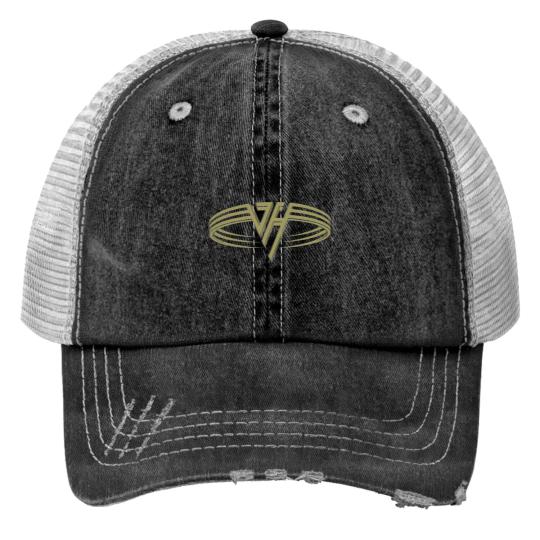 Discover van logo halen band gold Print Trucker Hats