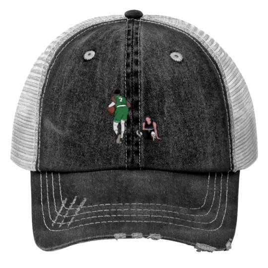 Discover Jaylen Brown Crosses Over Grayson Allen Print Trucker Hats
