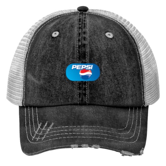 Discover Peppsi is a carbonated soft drink with cola flavor Print Trucker Hats