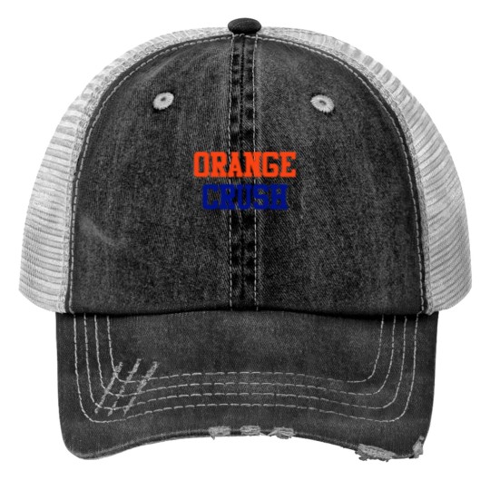 Discover Orange Crush Print Trucker Hats