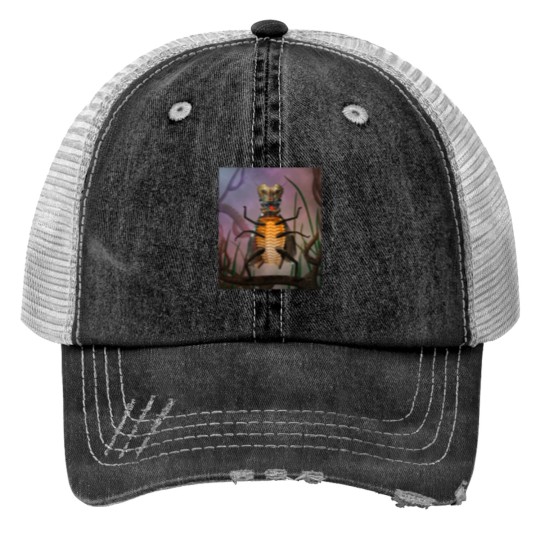 Discover Ugly but Happy Sticker Print Trucker Hats