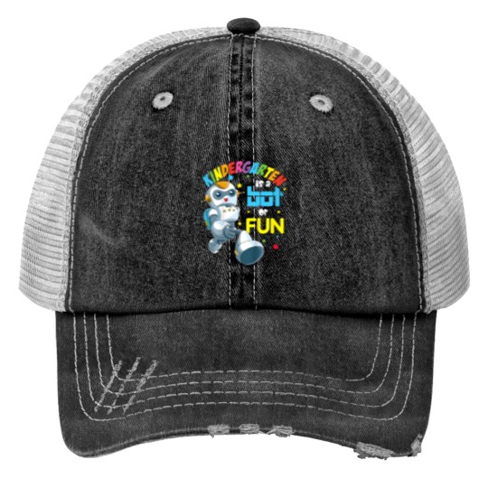 Discover Kids Back to School Kindergarten Cool Robot 4393 Print Trucker Hats