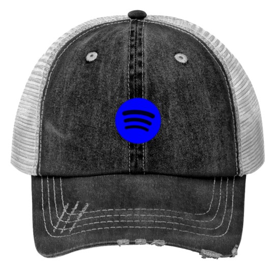 Discover spotify music blue Print Trucker Hats