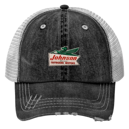 Discover JOHNSON VINTAGE OUTBOARD MOTORS USA Print Trucker Hats