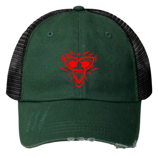 Discover Celtic knot Triquetra Skull Print Trucker Hats