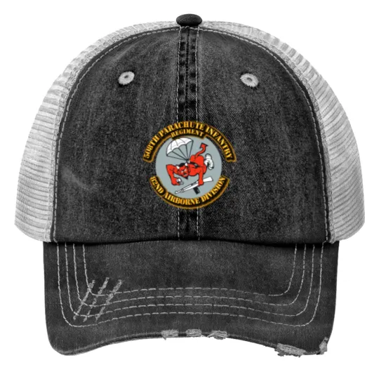 Discover 508th Parachute Infantry Regiment (PIR) 82nd ABN Print Trucker Hats