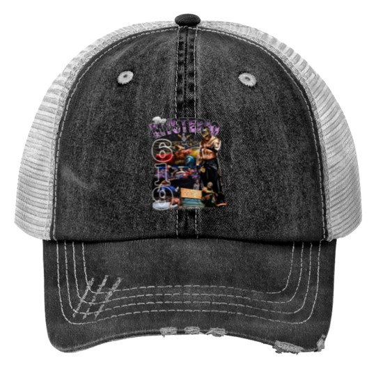 Discover Vintage Bootleg Style Rey Mysterio Print Trucker Hats, Rey Mysterio Wrestling Print Trucker Hats