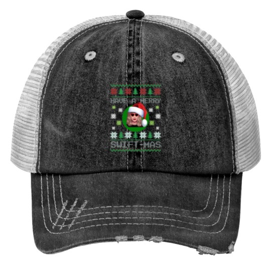 Discover Have A Merry Swiftmas, Ugly Merry Swiftmas Sweater, Funny Christmas Print Trucker Hats