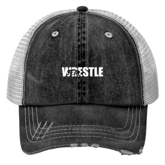 Discover Wrestling - wrestle wrestling Print Trucker Hats