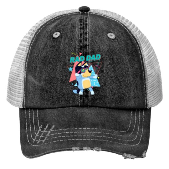 Discover BlueyDad Rad Dad Print Trucker Hats