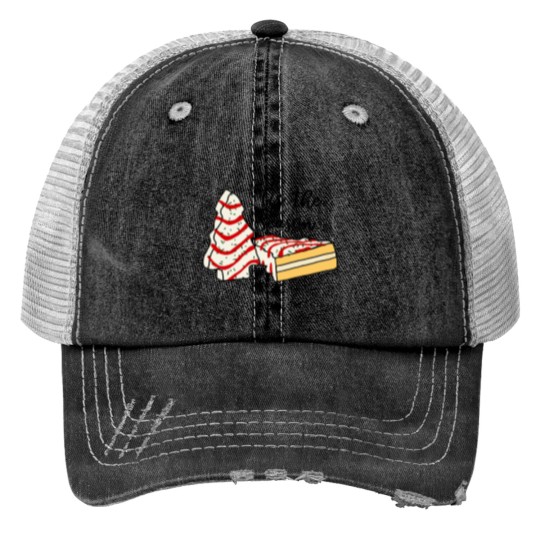 Discover Embroidered Christmas Tree Cake Print Trucker Hats