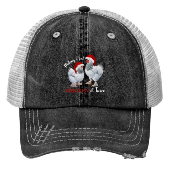 Discover Chicken Print Trucker Hats, Christmas chicken Print Trucker Hats