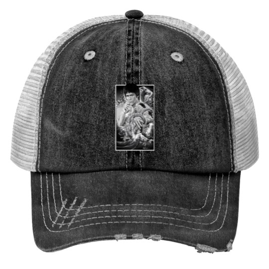 Discover Bruce Lee Martial Arts Kung Fu Dragon Print Trucker Hats