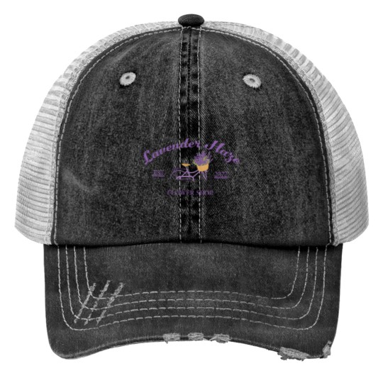 Discover Lavender Haze Embroidered Print Trucker Hats, Embroidered Crewneck