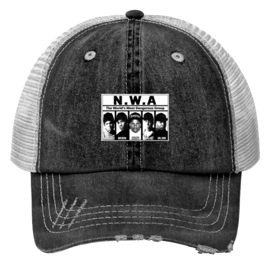 Discover NWA Print Trucker Hats - NWA Apparel - 90s Hiphop Tupac Rap Hip Hop Legend Print Trucker Hats