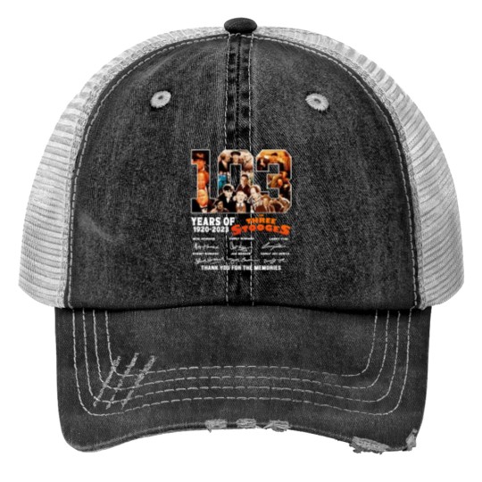 Discover 103 Years Of The Three Stooges Movie Print Trucker Hats, Thank You Print Trucker Hats