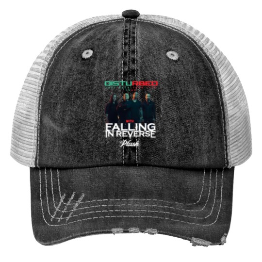 Discover Disturbed Band 2024 Tour Unisex Print Trucker Hats, Disturbed Band Fan Gift Print Trucker Hats