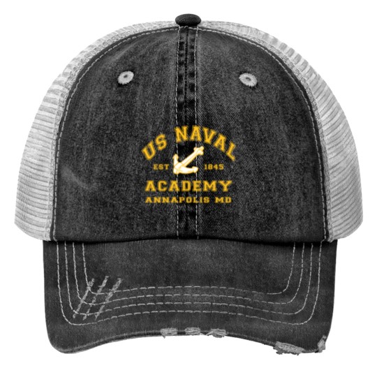 Discover Us Naval Academy Print Trucker Hats