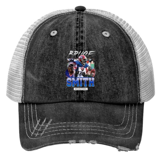 Discover Von Miller Bruce Smith Print Trucker Hats, Bruce Smith Vintage 90s T- Print Trucker Hats,