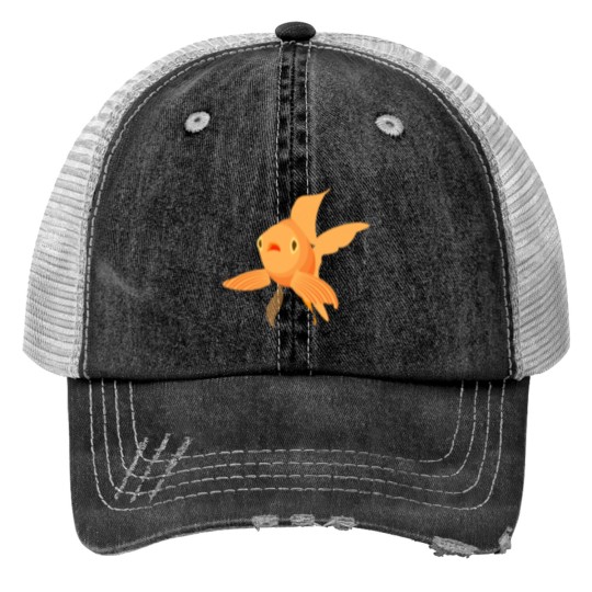 Discover beautiful goldfish funny Print Trucker Hats