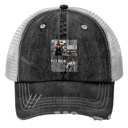 Discover Flo Rida Rap Print Trucker Hats, Mail On Sunday Album 90s Y2K Merch Vintage Rapper Hiphop