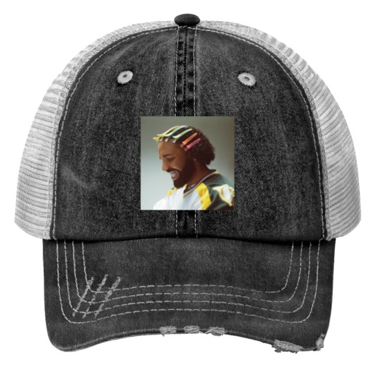 Discover Drake Face Print Trucker Hat - For All The Dogs Tour Merchandise