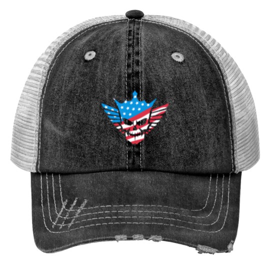 Discover Cody Rhodes American Nightmare Skull Wrestling Fan Print Trucker Hats