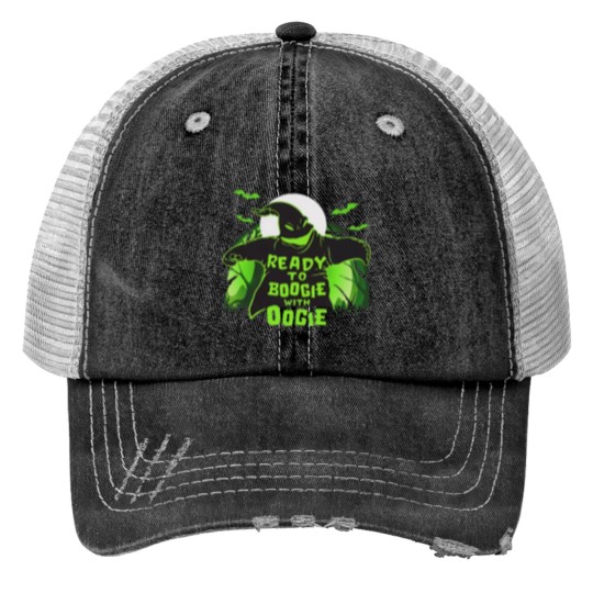 Discover Nightmare Before Christmas Boogie with Oogie Halloween Print Trucker Hats