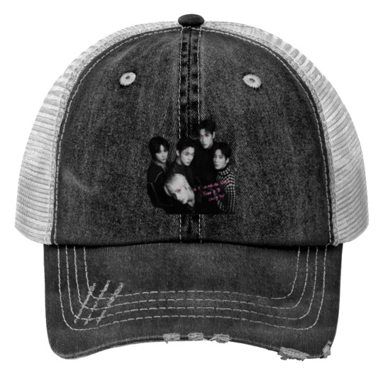 Discover Txt Cute Heart Print Trucker Hats, TXT Act Sweet Mirage Tour Print Trucker Hats