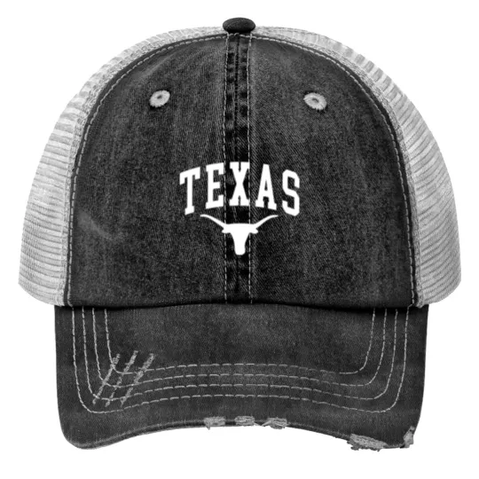 Discover Texas Longhorn Print Trucker Hat