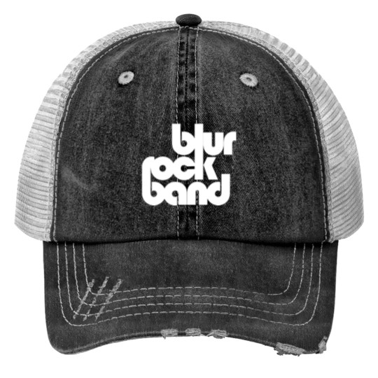 Discover Blur Rock Band Print Trucker Hats