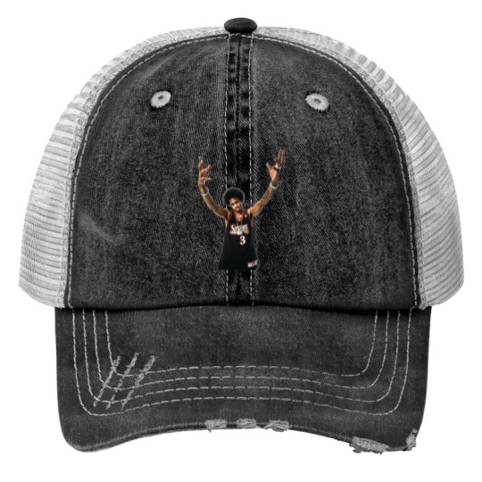 Discover Allen Iverson Print Trucker Hats, Vintage 90s Basketball Kobe Bryant, Allen Iverson Graphic Print Trucker Hats