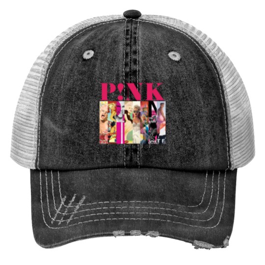 Discover P!nk Pink Singer Summer Carnival 2024 Tour Print Trucker Hats, Pink Summer Carnival Print Trucker Hats