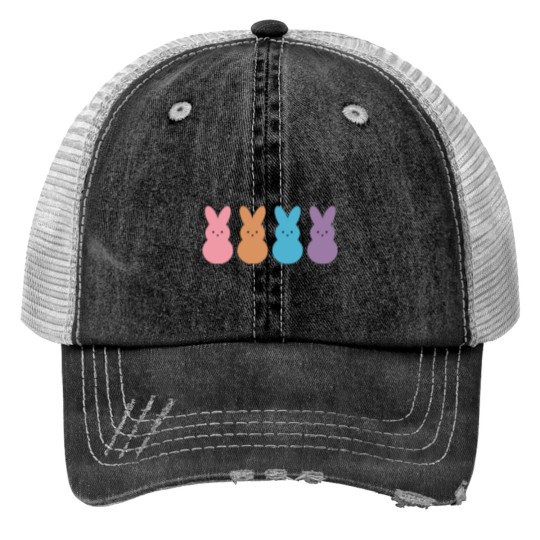 Discover Easter Peeps Print Trucker Hats