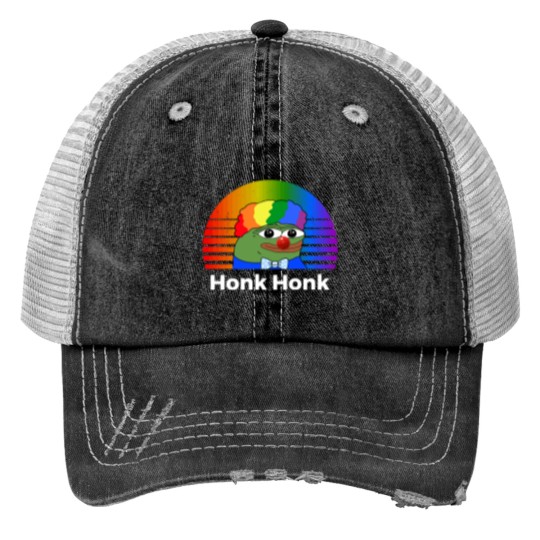 Discover Clown Pepe Honk Honk Funny Meme Honkler 0454 Print Trucker Hats
